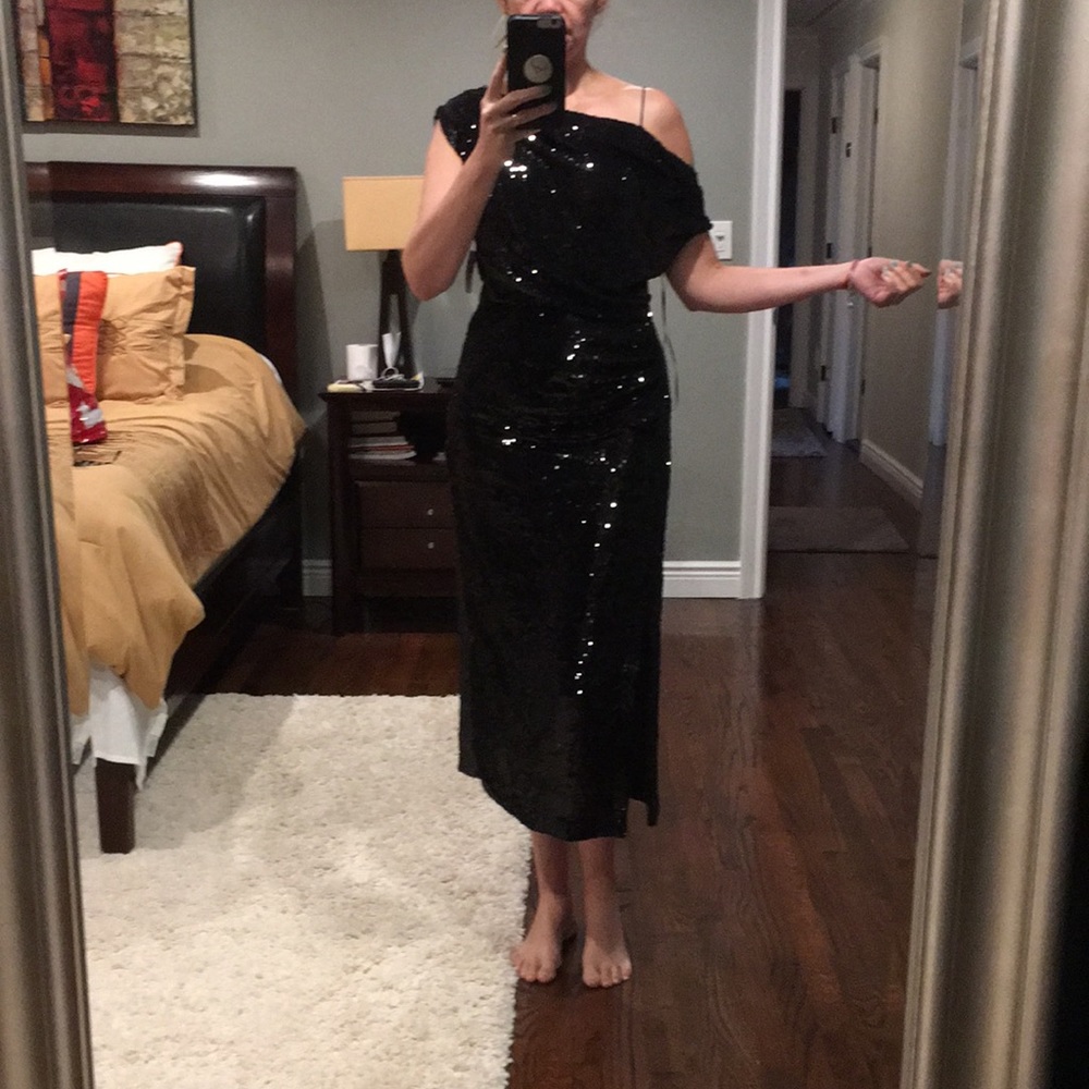 Zara black sequin dress S.M